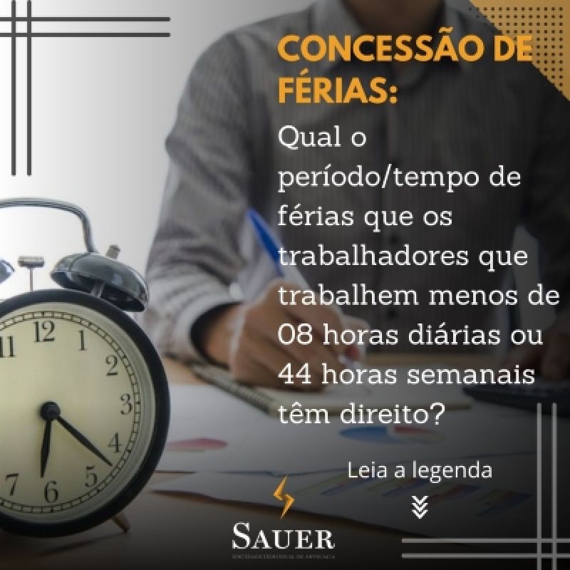 Concessão das férias